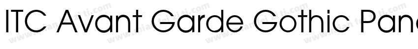 ITC Avant Garde Gothic Paneuropean字体转换